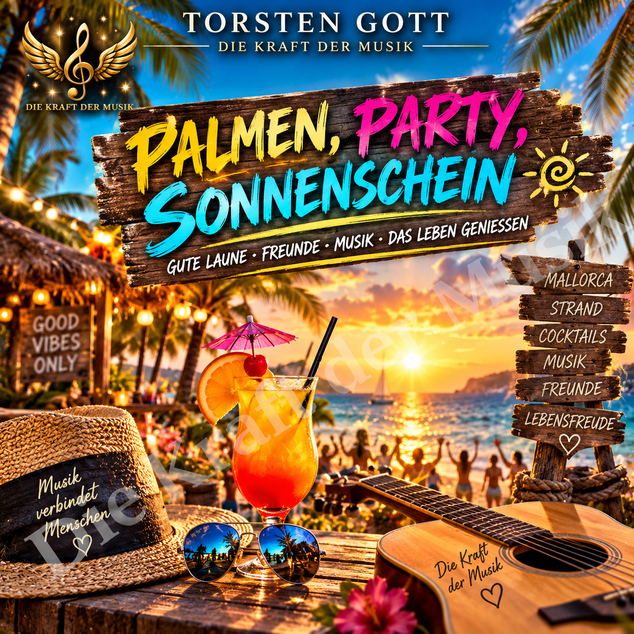 Cover Palmen, Party, Sonnenschein